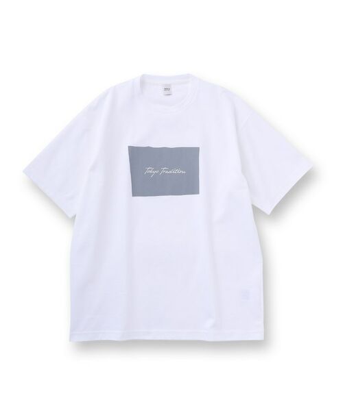 TAKEO KIKUCHI / タケオキクチ Tシャツ | 【日本製/プリントT】ラフタッチ ボックスプリント Tシャツ | 詳細1