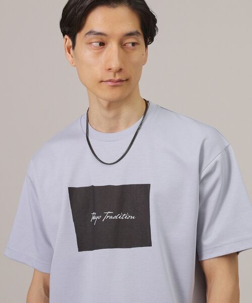 TAKEO KIKUCHI / タケオキクチ Tシャツ | 【日本製/プリントT】ラフタッチ ボックスプリント Tシャツ | 詳細23