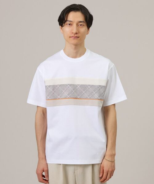TAKEO KIKUCHI / タケオキクチ Tシャツ | ファブリックパネル切替 カットソー | 詳細14