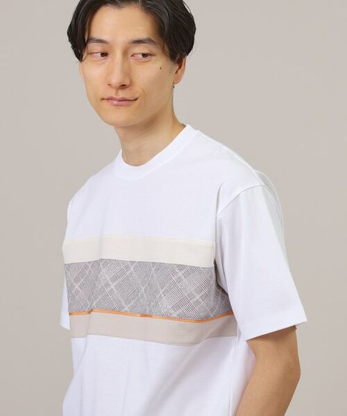TAKEO KIKUCHI / タケオキクチ Tシャツ | ファブリックパネル切替 カットソー | 詳細2