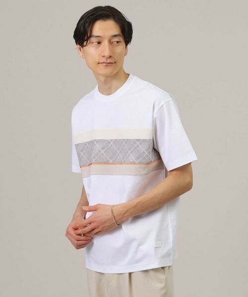 TAKEO KIKUCHI / タケオキクチ Tシャツ | ファブリックパネル切替 カットソー | 詳細3