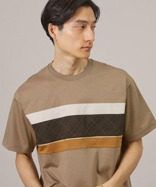 TAKEO KIKUCHI / タケオキクチ Tシャツ | ファブリックパネル切替 カットソー | 詳細6
