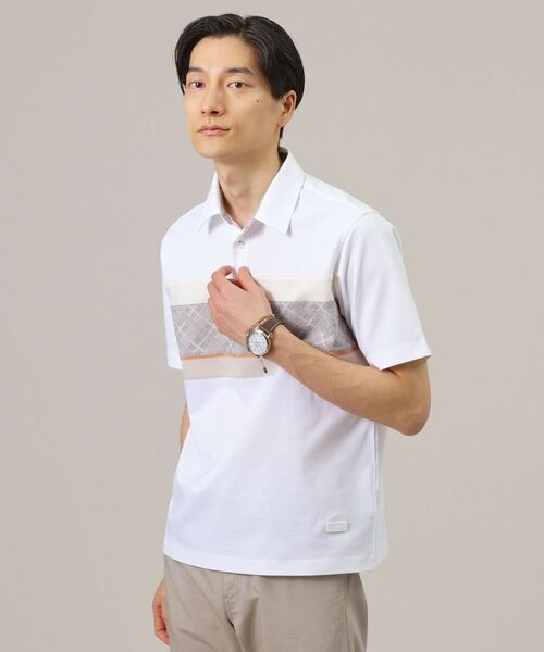 TAKEO KIKUCHI / タケオキクチ ポロシャツ | ファブリックパネル切替 ポロシャツ | 詳細2