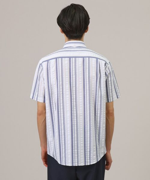 TAKEO KIKUCHI / タケオキクチ Tシャツ | 【快適/軽羽織】日本製 サッカー ストライプ シャツ | 詳細14