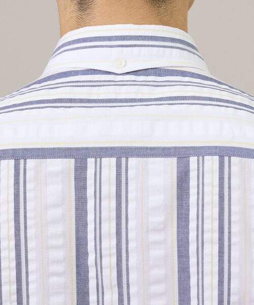 TAKEO KIKUCHI / タケオキクチ Tシャツ | 【快適/軽羽織】日本製 サッカー ストライプ シャツ | 詳細16