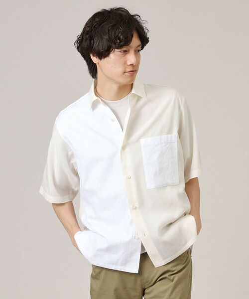TAKEO KIKUCHI / タケオキクチ Tシャツ | 【Made in JAPAN】パーツブロッキング 半袖シャツ | 詳細2