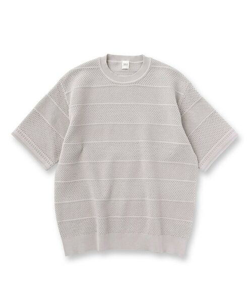 TAKEO KIKUCHI / タケオキクチ ニット・セーター | 【イージーケア】スポンディッシュ ニットTシャツ | 詳細1