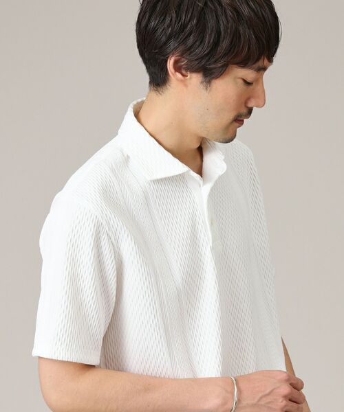 TAKEO KIKUCHI / タケオキクチ ポロシャツ | 【抗菌防臭】ケーブル ニットライク ポロシャツ | 詳細2