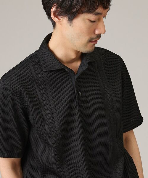 TAKEO KIKUCHI / タケオキクチ ポロシャツ | 【抗菌防臭】ケーブル ニットライク ポロシャツ | 詳細7