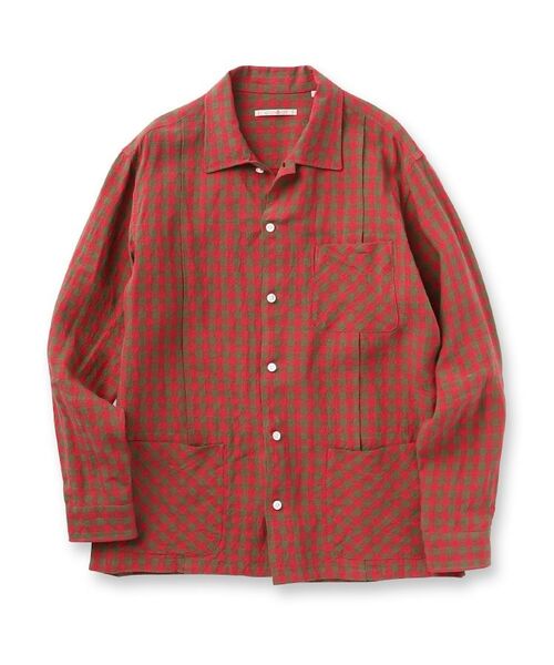 TAKEO KIKUCHI / タケオキクチ Tシャツ | 【Sサイズ～】リネンギンガムシャツ | 詳細1