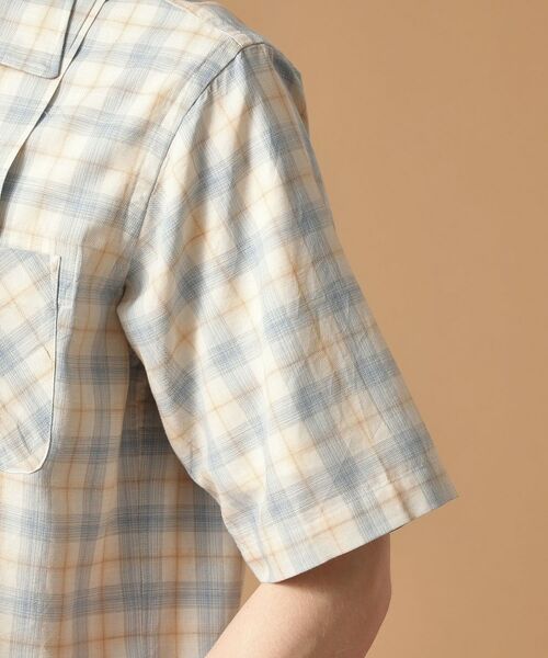 TAKEO KIKUCHI / タケオキクチ Tシャツ | 【Sサイズ～】コットンウールオンブレー5分袖シャツ | 詳細14