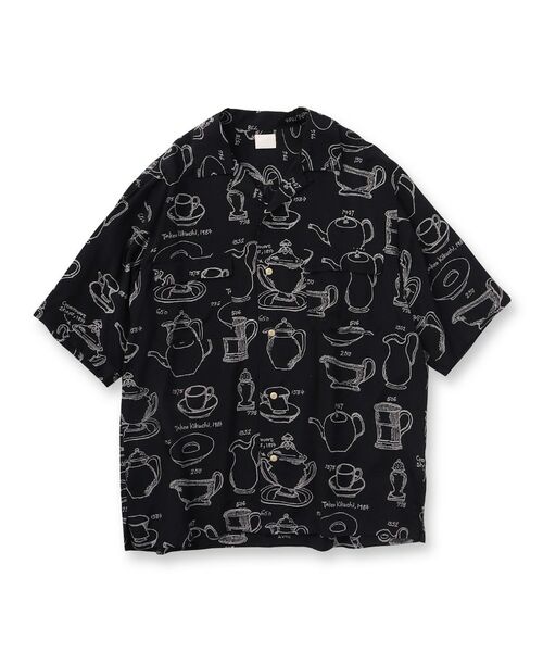TAKEO KIKUCHI / タケオキクチ Tシャツ | 【THE FLAGSHIP】ポタリープリント オープンカラーシャツ | 詳細1
