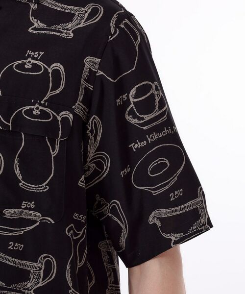 TAKEO KIKUCHI / タケオキクチ Tシャツ | 【THE FLAGSHIP】ポタリープリント オープンカラーシャツ | 詳細14