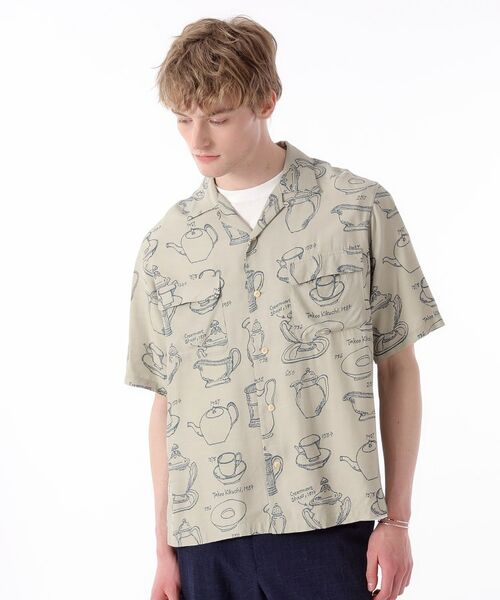 TAKEO KIKUCHI / タケオキクチ Tシャツ | 【THE FLAGSHIP】ポタリープリント オープンカラーシャツ | 詳細3