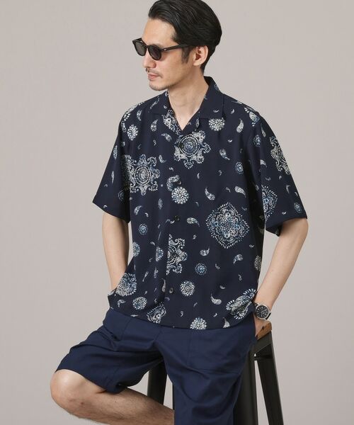 TAKEO KIKUCHI / タケオキクチ Tシャツ | 【ペイズリー紋】オープンカラーシャツ | 詳細11