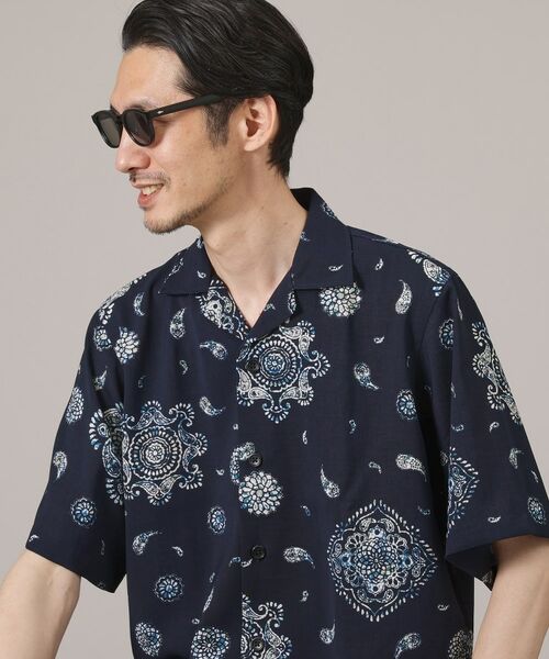TAKEO KIKUCHI / タケオキクチ Tシャツ | 【ペイズリー紋】オープンカラーシャツ | 詳細12