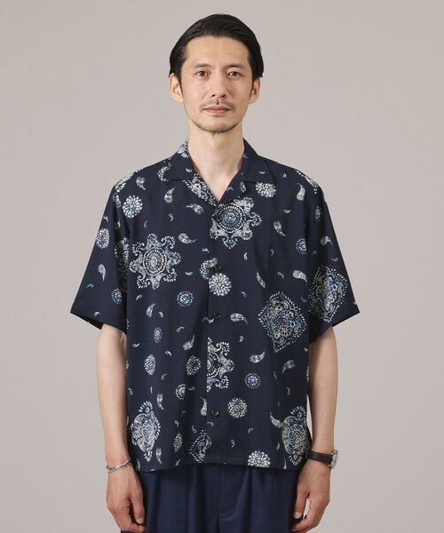 TAKEO KIKUCHI / タケオキクチ Tシャツ | 【ペイズリー紋】オープンカラーシャツ | 詳細14