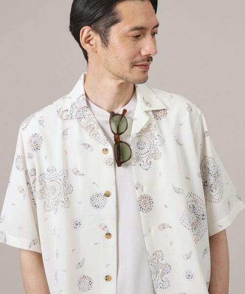 TAKEO KIKUCHI / タケオキクチ Tシャツ | 【ペイズリー紋】オープンカラーシャツ | 詳細4