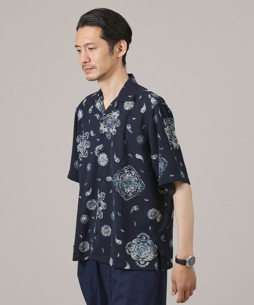 TAKEO KIKUCHI / タケオキクチ Tシャツ | 【ペイズリー紋】オープンカラーシャツ | 詳細9