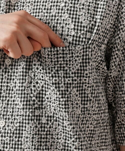 TAKEO KIKUCHI / タケオキクチ Tシャツ | 【Made in JAPAN】エンブロイダリーギンガム　半袖シャツ | 詳細10