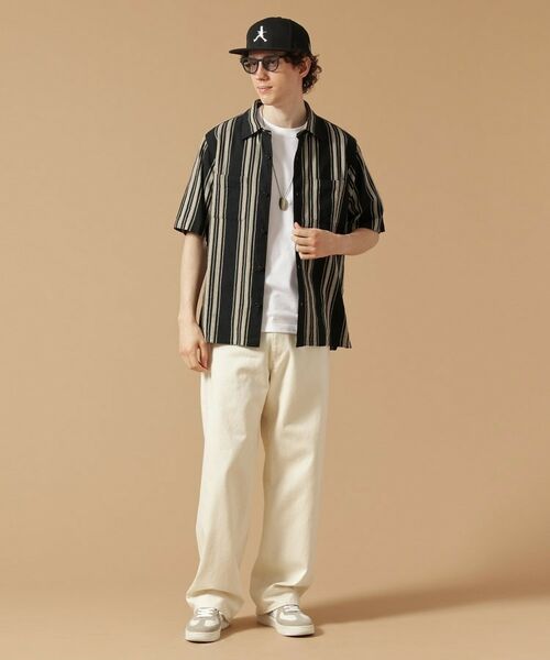TAKEO KIKUCHI / タケオキクチ Tシャツ | 【Made in JAPAN】綿麻ドビーストライプ　半袖シャツ | 詳細8