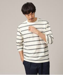 【7分袖/Made in JAPAN】カラミ ボーダーカットソー