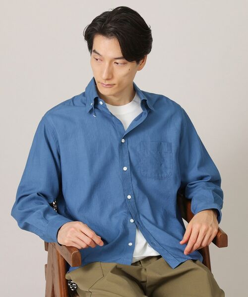TAKEO KIKUCHI / タケオキクチ Tシャツ | スラブローンタブカラー長袖シャツ | 詳細7