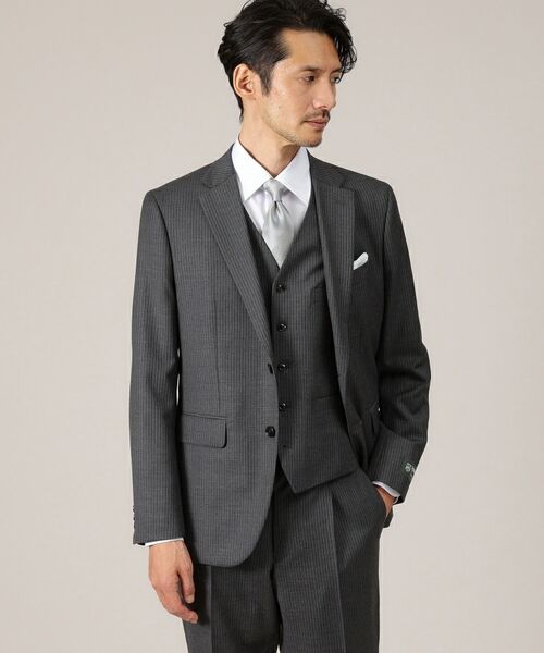 TAKEO KIKUCHI / タケオキクチ ベスト | 【DORMEUIL AMADEUS365】ピンストライプ ベスト/3ピース対応 | 詳細18