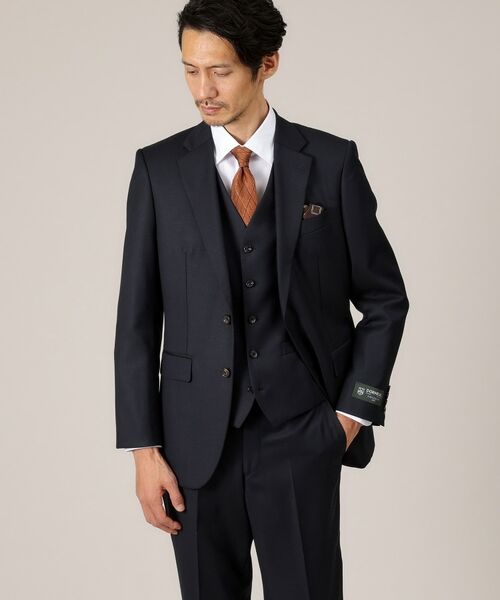 TAKEO KIKUCHI / タケオキクチ ベスト | 【DORMEUIL AMADEUS365】ダイアゴナル柄 ベスト /3ピース対応 | 詳細18