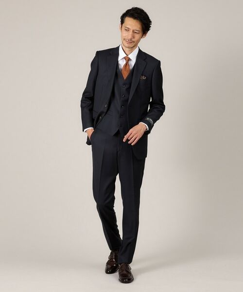 TAKEO KIKUCHI / タケオキクチ ベスト | 【DORMEUIL AMADEUS365】ダイアゴナル柄 ベスト /3ピース対応 | 詳細19