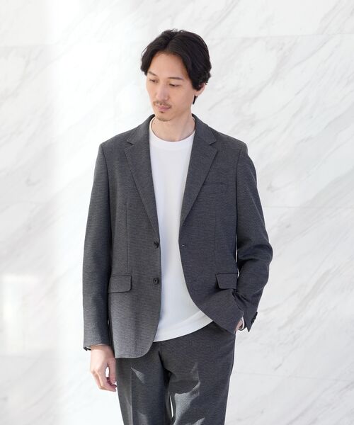 TAKEO KIKUCHI / タケオキクチ テーラードジャケット | メランジ ハニカム ストレッチ ジャケット | 詳細26