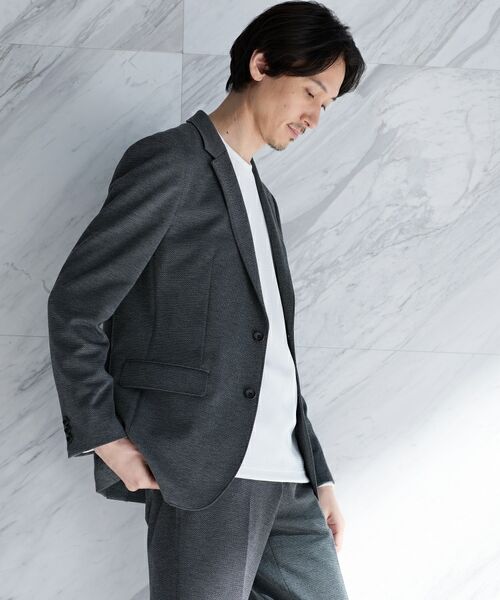TAKEO KIKUCHI / タケオキクチ テーラードジャケット | メランジ ハニカム ストレッチ ジャケット | 詳細28