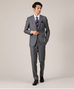 【DORMEUIL AMADEUS365】無地見え ダイアゴナル スーツ/3ピース対応