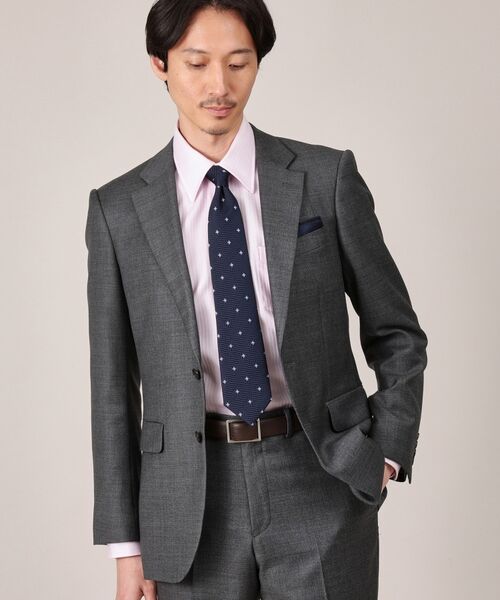 人気モデル　早い者勝ち！TAKEO KIKUCHI チャコールグレー ネクタイ Made in JAPAN】ファイン ワイルドシルク ネクタイ（ネクタイ