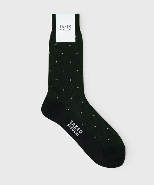 TAKEO KIKUCHI / タケオキクチ ソックス | 小紋ヘリンボン ドレスソックス | 詳細1
