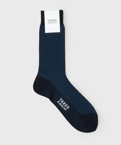 TAKEO KIKUCHI / タケオキクチ ソックス | 矢絣柄 ドレスソックス | 詳細1