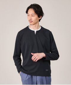 TAKEO KIKUCHI / タケオキクチ カットソー | 【Made in JAPAN】フェイクレイヤード　キーネック　カットソー