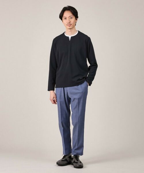 TAKEO KIKUCHI / タケオキクチ カットソー | 【Made in JAPAN】フェイクレイヤード キーネック カットソー | 詳細14