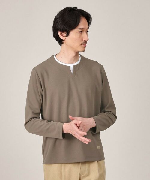 TAKEO KIKUCHI / タケオキクチ カットソー | 【Made in JAPAN】フェイクレイヤード キーネック カットソー | 詳細18