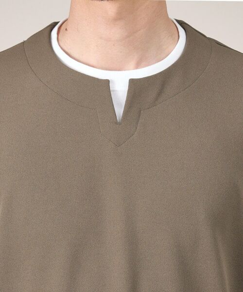 TAKEO KIKUCHI / タケオキクチ カットソー | 【Made in JAPAN】フェイクレイヤード キーネック カットソー | 詳細5