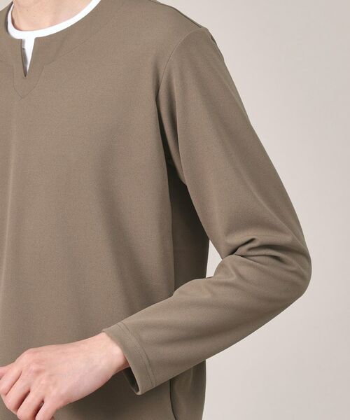 TAKEO KIKUCHI / タケオキクチ カットソー | 【Made in JAPAN】フェイクレイヤード キーネック カットソー | 詳細6