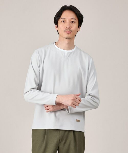 TAKEO KIKUCHI/タケオキクチ 【Made in JAPAN】フェイクレイヤード キーネック カットソー ライトグレー(011) 02(M) TAKEO KIKUCHI/タケオキクチ 【Made in JAPAN】フェイクレイヤード キーネック カットソー ライトグレー(011) 02(M)