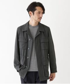 TAKEO KIKUCHI / タケオキクチ レザーブルゾン・ジャケット | 【THE FLAGSHIP】ポリエステルウール メッシュ サファリジャケット