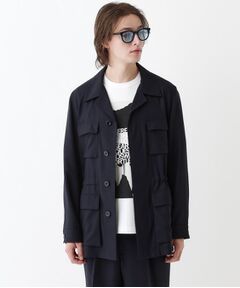 TAKEO KIKUCHI / タケオキクチ レザーブルゾン・ジャケット | 【THE FLAGSHIP】ポリエステルウール メッシュ サファリジャケット