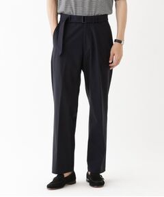 TAKEO KIKUCHI / タケオキクチ パンツ | 【THE FLAGSHIP】コットンウェザー ベルト付き ワイドパンツ