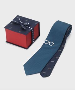 TAKEO KIKUCHI / タケオキクチ ネクタイ | 【BOXセット／限定】メガネモチーフ ネクタイ＆タイバー セット