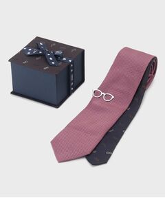 TAKEO KIKUCHI / タケオキクチ ネクタイ | 【BOXセット／限定】メガネモチーフ ネクタイ＆タイバー セット