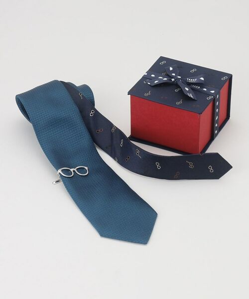 TAKEO KIKUCHI / タケオキクチ ネクタイ | 【BOXセット／限定】メガネモチーフ ネクタイ＆タイバー セット | 詳細21
