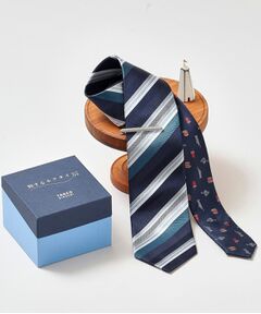 TAKEO KIKUCHI / タケオキクチ ネクタイ | 【BOXセット】旅するネクタイ～世界編～ ネクタイ＆タイバー セット