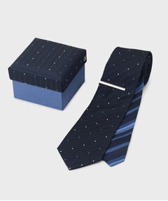 TAKEO KIKUCHI / タケオキクチ ネクタイ | 【BOXセット】スタンダード柄ネクタイ＆タイバー